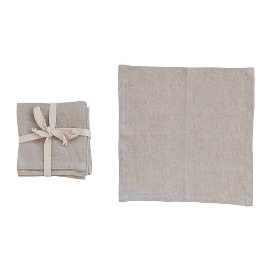 Hello Honey® 10" Square Stonewashed Linen Cocktail Napkins, 4ct.